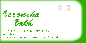 veronika bakk business card